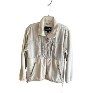 Windbreaker women's jacket with fleece trim Sz M